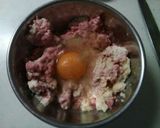 ナスのフラワーハンバーグ作り方2写真