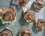 ナスのフラワーハンバーグ作り方3写真