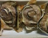 ナスのフラワーハンバーグ作り方5写真