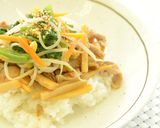 豚肉の味噌炒め/ビビンバ作り方7写真