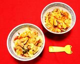 卵3個でシイタケとエビの天津飯作り方10写真