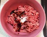 水菜と挽肉のピリ辛オイスターソース炒め♪作り方1写真