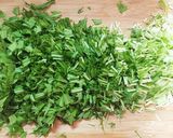 水菜と挽肉のピリ辛オイスターソース炒め♪作り方2写真