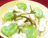 そらまめと塩昆布の炊き込みごはん作り方10写真
