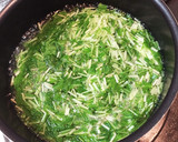 水菜と挽肉のピリ辛オイスターソース炒め♪作り方3写真