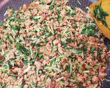 水菜と挽肉のピリ辛オイスターソース炒め♪作り方6写真