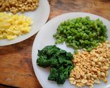 客家風お茶ぶっかけご飯(擂茶飯)作り方4写真