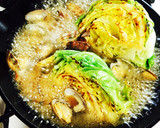 キャベツとアサリの熱々だしスープ炒め作り方5写真