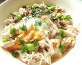 サラチキ×温玉　おろしぶっかけ冷麦作り方7写真