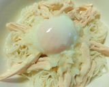 サラチキ×温玉　おろしぶっかけ冷麦作り方4写真