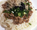 簡単ランチ♪納豆素麺（海苔の佃煮乗せ）作り方1写真
