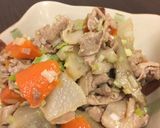 豚こまと根菜のとろみ煮作り方8写真