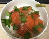 ラー油でおいしい！サーモンの漬け丼作り方3写真
