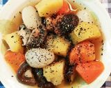 レンジ時短で簡単！根菜とこんにゃくの煮物作り方8写真