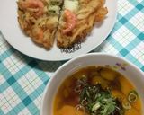 市販かき揚げに卵麺つゆかけ作り方1写真