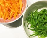 ☆豚しゃぶ肉の野菜巻きフライ☆作り方1写真