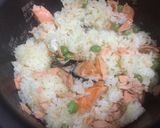 俺流！塩鮭と塩えんどう豆の炊き込みごはん作り方5写真