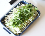 冷しゃぶ風　水菜と豚バラの蒸し焼き作り方2写真