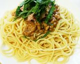 家にある食材で！絶品納豆ツナパスタ作り方3写真