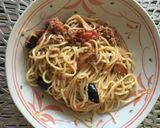 トマトとナスとひき肉のスパゲッティ作り方7写真