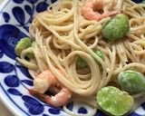 そら豆と海老のハーブパスタ作り方6写真