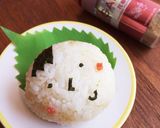 花椒塩♪スパイス塩おにぎり☆顔おにぎり作り方3写真