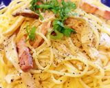 そら豆とベーコンの和風クリームパスタ作り方6写真