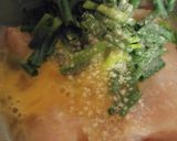 鶏つくねと椎茸の味噌汁♪作り方1写真