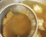 鶏つくねと椎茸の味噌汁♪作り方7写真