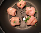 ざっくり巻くだけ！ささみしそチーズ焼き作り方4写真