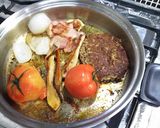 焼き蒸しハンバーグ作り方3写真