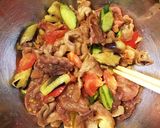 彩り野菜とカリカリ豚肉の冷製さっぱり和え作り方6写真