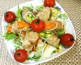 レンジで簡単♡三色野菜のヘルシー肉巻き♪作り方3写真