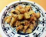 椎茸とジャガイモのタラマヨツナ温サラダ作り方9写真