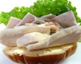 チキンとごぼうサラダのロールパンサンド作り方6写真