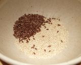 ヘルシー★法蓮草の胡麻＆亜麻の実和え作り方1写真