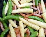 ヤングコーンとスナップエンドウのバタぽん作り方7写真
