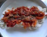 蒸し鶏のトマトソース　息子のダイエット食作り方11写真