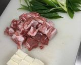 豚肉豆腐長ネギさっぱり味噌炒め作り方1写真