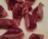 砂肝入りこんにゃくの味噌煮込み★作り方1写真