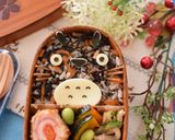 【キャラ弁】ヒジキでトトロ弁当作り方6写真