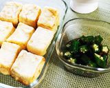 つくりおきも♪コロコロ豆腐のオクラかけ作り方4写真