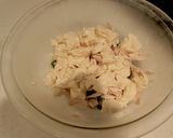 居酒屋おつまみオクラとササミの豆腐和え作り方8写真