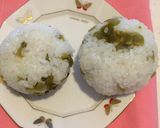 高菜のおにぎり（めはりずし）作り方2写真