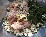 竹輪の豆腐・鶏肉詰め天麩羅揚げ作り方3写真