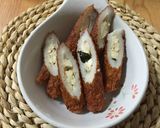 竹輪の豆腐・鶏肉詰め天麩羅揚げ作り方7写真