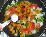 夏野菜のかぼちゃ・ピーマン・トマト炒め煮作り方9写真