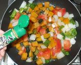 夏野菜のかぼちゃ・ピーマン・トマト炒め煮作り方10写真