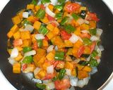 夏野菜のかぼちゃ・ピーマン・トマト炒め煮作り方11写真