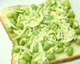 胡麻・青海苔香る❀枝豆チーズトースト作り方2写真